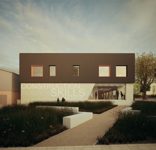 An illustration of how the new Construction Skills building at City College Norwich could look. (LSI Architects)