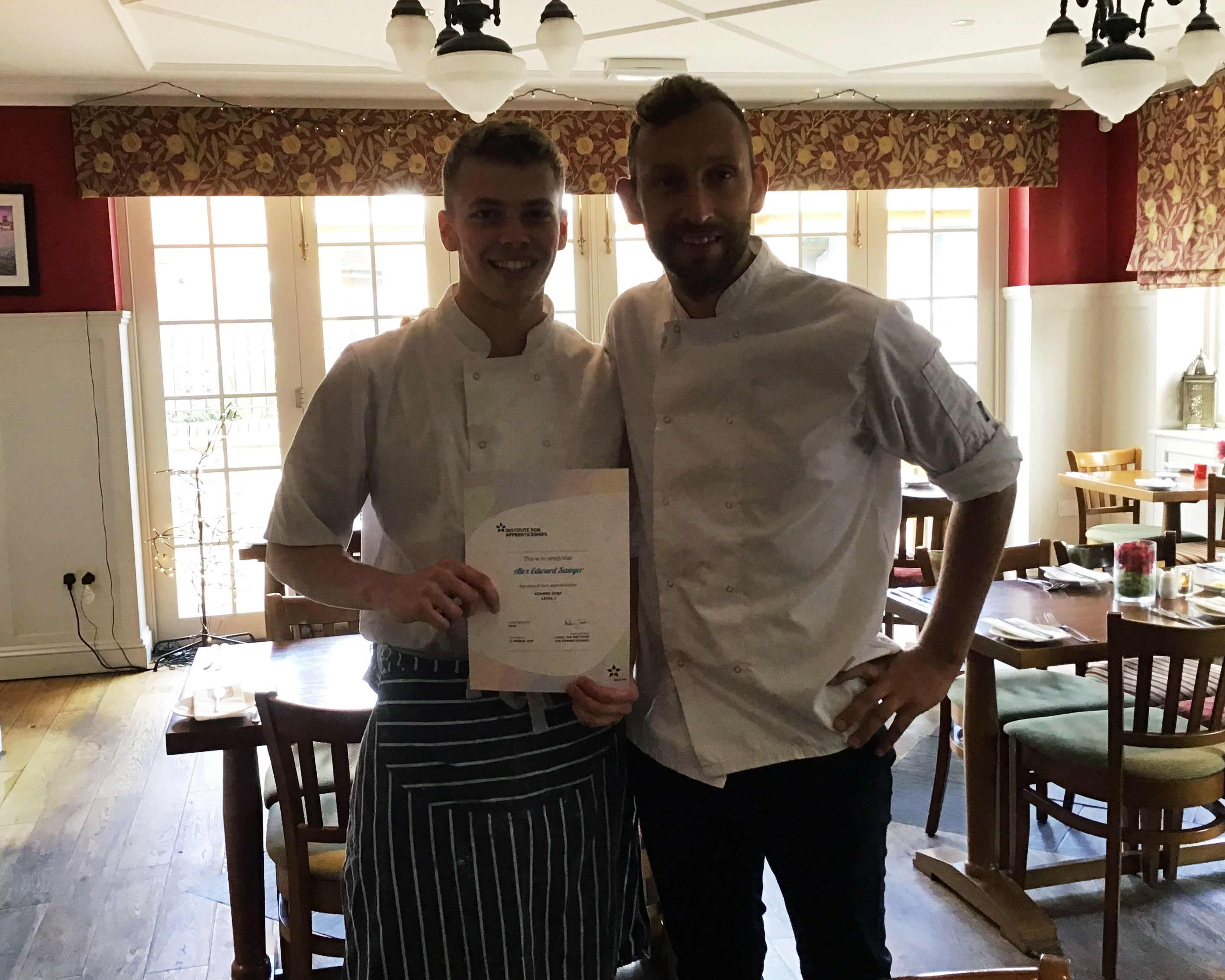 Alex Sawyer and Mark Dixon (head chef, the King’s Arms Fleggburgh) Alex Sawyer and Mark Dixon (head chef, the King’s Arms Fleggburgh)