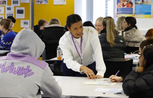 Dr Carlene Cornish, Associate Professor in Social Work, working with Health and Social Care students at City College Norwich (3)