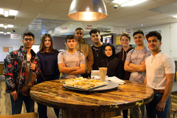 Some of the colleges ESOL students who provided a warm welcome at the last Refugee Drop In session at City College Norwich.