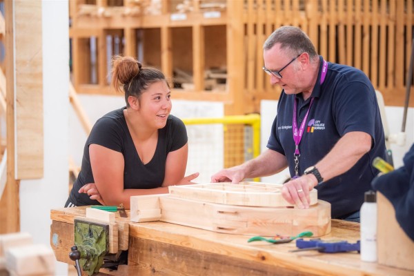 The new Construction Skills centre will mean more young people will be able to learn trades such as carpentry and joinery. (David Kirkham)