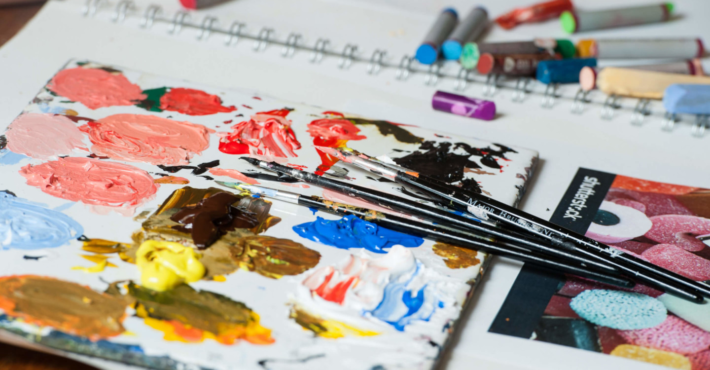 Paints and paintbrushes