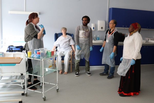 The Apollo Essential Skills in Care course included practical sessions in our new Health Skills Suite.