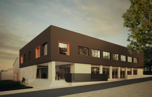 An illustration of how the new Construction Skills building at City College Norwich could look Credit LSI Architects Large