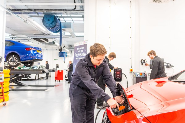 The new sustainable transport workshop in the Advanced Construction and Engineering Centre.