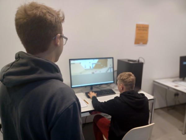 Play testing the students games at the Sainsbury Centre for Visual Arts.